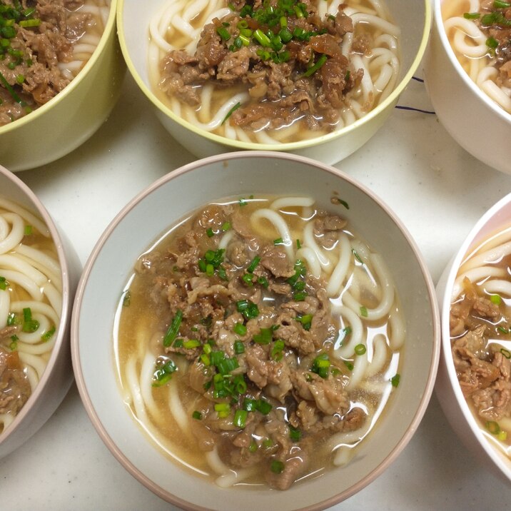 大会前日のルーティーン！肉うどん